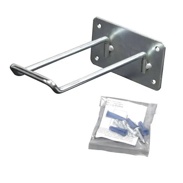 Alt view image 3 of 4 - Caution Wet Floor Safety Sign Hanger - Durable Zinc Plated Steel - Wall-Mountable - 5 Sign Capacity - Discreet, Compact, Easy to Install - Hardware Included - 2 Pack