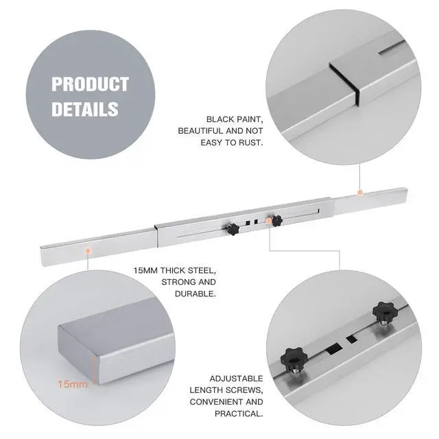 Alt view image 3 of 6 - Door Security Door Bar (Stainless Steel 2 Sets) Use as Door Security Bar -Door Reinforcement Lock,Protect The Security of The Entire Door. Fits Doors 30"-39" - Safe Room