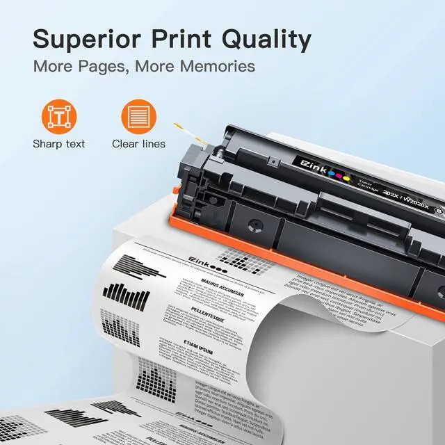 Alt view image 3 of 7 - Compatible 202X Toner Cartridges for HP 202X Toner with Chip | for 202X 202A CF500X CF500A to Use with HP Color Pro MFP M281fdw M281cdw M281fdn M254dw M254 M281 (4-Pack)