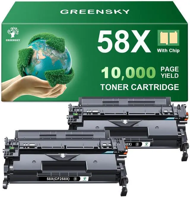 Main image of Compatible 58X Toner Cartridge Black (with Chip) Replacement for HP 58X CF258X 58A CF258A Toner Cartridge High Yield for LaserJet Pro MFP M428fdw M404n M428fdn M404dn Printer (2 Black)