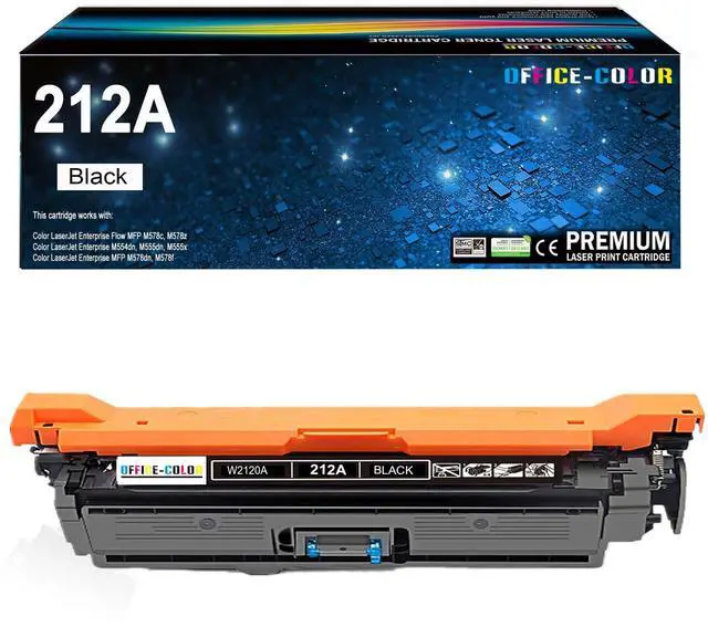 Main image of 212A Black Toner Cartridges Replacement for HP 212A W2120A M554, M555 M578 | Compatible for HP Color LaserJet Enterprise M555,M554,MFP M578 Series M554dn, M555dn, M555x Printer Ink (1 Pack)