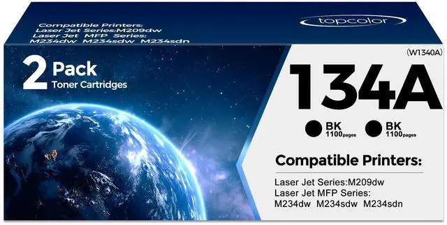 Main image of 2 Pack Black 134A W1340A High Yield Compatible for HP 134A 134X W1340X Toner Cartridges Compatible with HP Laser Jet M209dw M211dw Laser Jet MFP M233dw M234dw M234sdw Printers