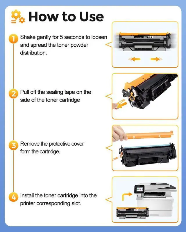 Alt view image 4 of 7 - 2 Pack Black 134A W1340A High Yield Compatible for HP 134A 134X W1340X Toner Cartridges Compatible with HP Laser Jet M209dw M211dw Laser Jet MFP M233dw M234dw M234sdw Printers