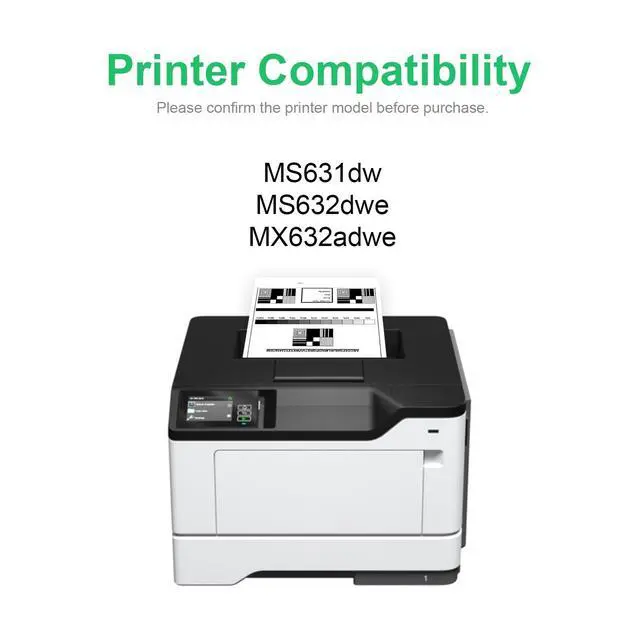 Alt view image 2 of 7 - 66S1X00 Extra High Yield Toner Cartridge Compatible for MS631dw/MS632dwe/MX632adwe Printer, 31,000 Pages, 1-Pack