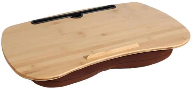 Main image of Lap Desk for Laptop with Cushion-Fits up to 18 inch, Bamboo Computer Laptop Stand with Phone Hoder, Anti-Slip Stopper