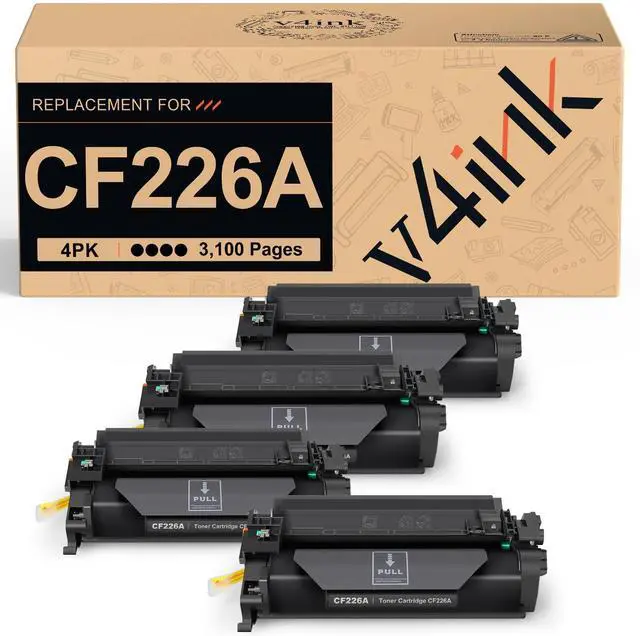 Main image of CF226A Toner Compatible for HP 26A CF226A Toner Cartridge Black 4Pack | Replacement for M402n M402dn M402dne M402dw M426fdw M426fdn M426dw M402 M426 Printer