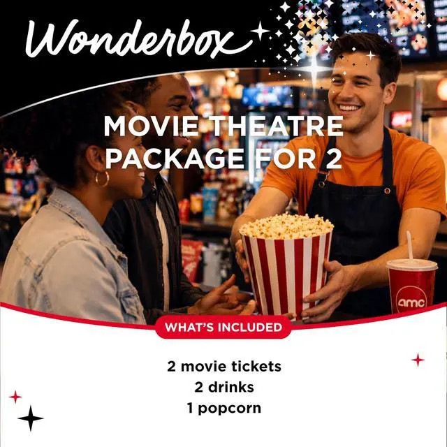 Alt view image 3 of 7 - AMC Movie Theatres® 2 Tickets, 2 Drinks,1 Popcorn to Share | Valid at 550+ AMC theater locations across the US, Choose your theater, movie, date, and showtime with easy online redemption