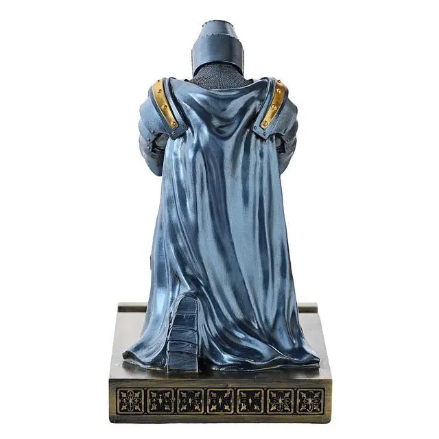 Alt view image 5 of 7 - Medieval Templar Vanguard Officer Knight Pen Holder Desk Organizers Blue | Pencil Stand Paperweight Desktop Decoration Accessories Cell Phone Stand with a Fancy Sword for Medieval Warrior Enthusiast