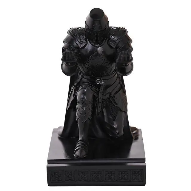 Alt view image 3 of 7 - Medieval Templar Vanguard Officer Knight Pen Holder Desk Organizers Black | Pencil Stand Paperweight Desktop Decoration Accessories Cell Phone Stand with a Fancy Sword for Medieval Warrior Enthusiast