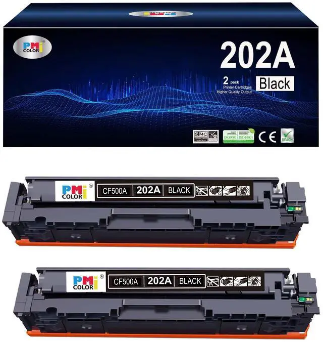 Main image of 202A Black Toner Cartridge CF500A for HP 202A M254dw M281cdw,M281fdw 2Black | Compatible for HP Color Laserjet Pro M254dw; Color Laserjet Pro MFP M281cdw, M281fdw Printer Ink