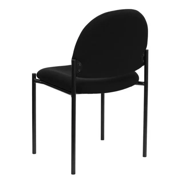 Alt view image 5 of 7 - Tania Comfort Black Fabric Stackable Steel Side Reception Chair