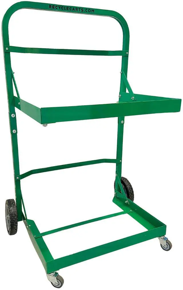 Main image of FIVESTAR 400 lb. Capacity Heavy-Duty Recycle Bin Cart with Aluminum Frame and Recycle Bin Trays and Four Wheels
