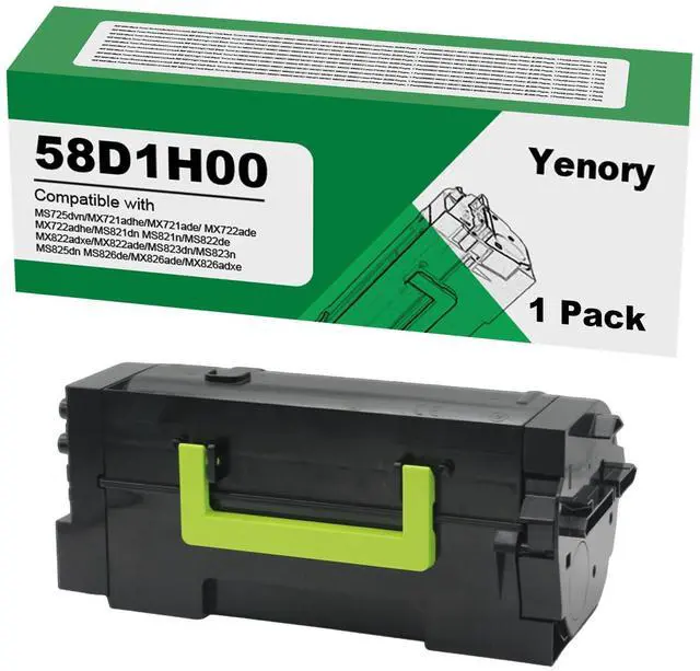 Main image of 58D1H00 Black High Capacity Toner Cartridge Replacement for Lexmark 58D1H00 58D1U00 58D1000 58D1X00 Toner Cartridge for MS725 MS821 MS822 MS823 MS824 MS825 MS826 MX721 MX722 MX725 MX822 MX824 Printer