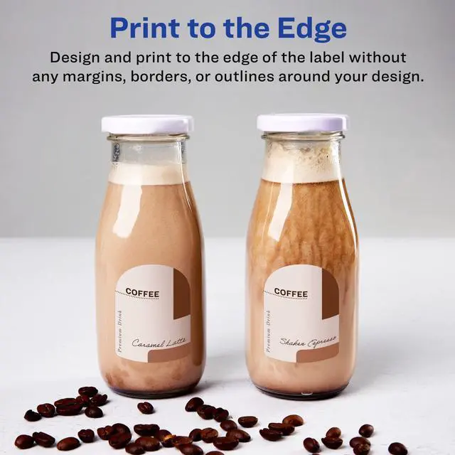 Alt view image 3 of 6 - ® Matte White Arched Labels, Sure Feed® Technology, 3" x 2.25", 2250 Labels, Print-to-The-Edge, Laser/Inkjet Printable
