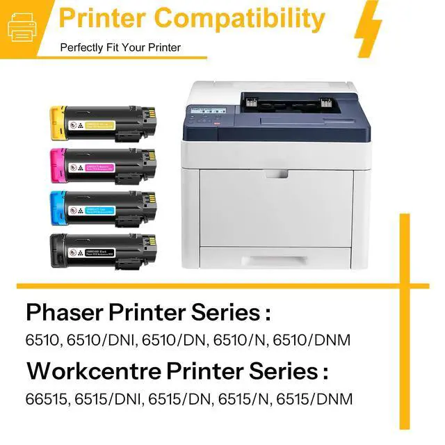 Alt view image 2 of 6 - Workcentre 6515/ Phaser 6510 High Capacity Toner Cartridge 106R03480 106R03477 106R03478 106R03479 Replacement for Xerox Phaser 6510/ Workcentre 6515 Printer Ink.(1BK/1C/1Y/1M)