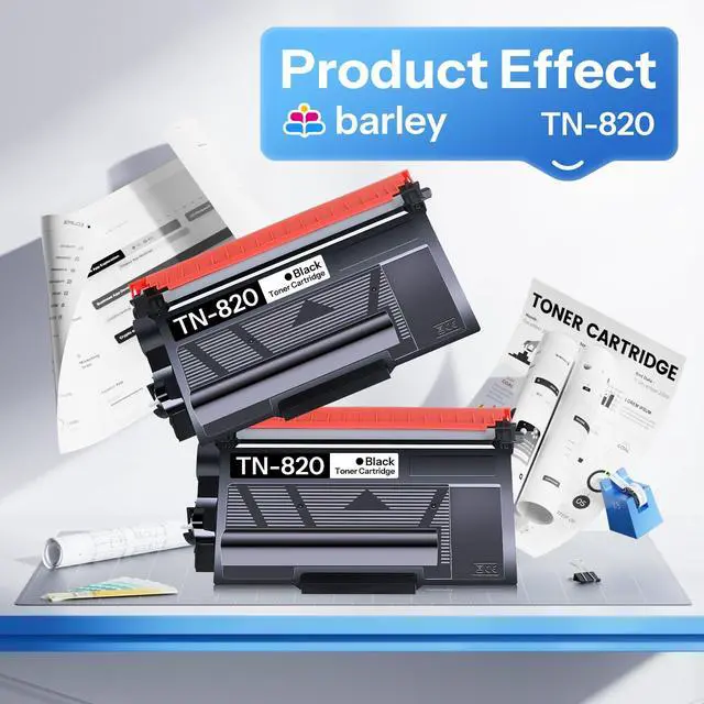 Alt view image 5 of 7 - TN820 TN-820 Toner Cartridge 2-Pack Compatible TN820 Black Toner Cartridge Replacement for Brother TN820 TN-820 MFC-L6800DW HL-L6200DW MFC-L5900DW MFC-L5800DW Toner Printer