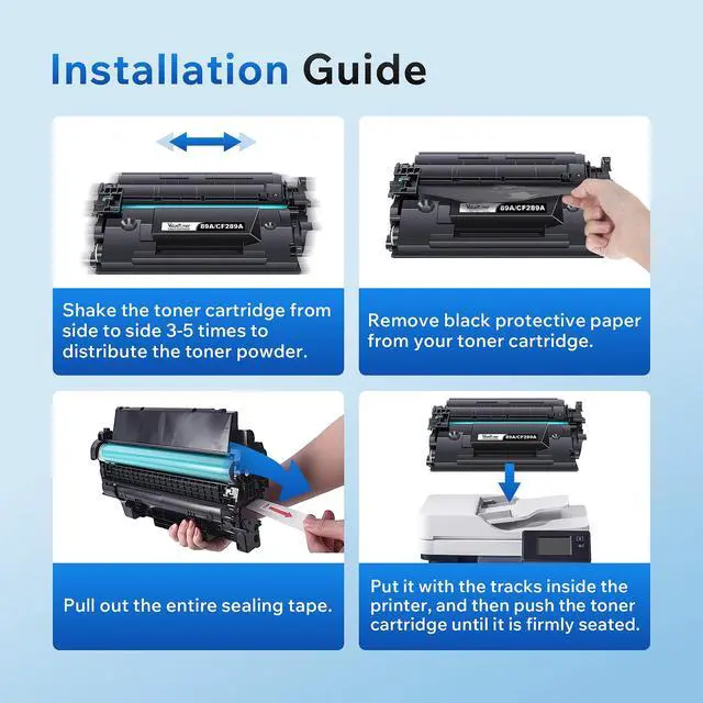 Alt view image 6 of 7 - 89A Toner Cartridge Black (High Yield 5,000 Pages) Compatible for HP 89A | CF289A for HP 89X CF289X for HP LaserJet M507 M507dn M507n M507X M507dng M528 M528dn M528f M528Z M528C Printer (2-Pack)