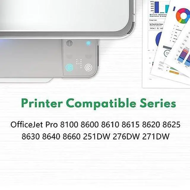 Alt view image 2 of 6 - 950XL and 951XL Ink Cartridges Combo Pack (BK/C/M/Y)-Replacement for HP Ink 950 951 Combo Pack 950XL 951XL Printer Ink Compatible for OfficeJet Pro 8100 8600 8610 8615 8620 8630 251DW 276DW Printer