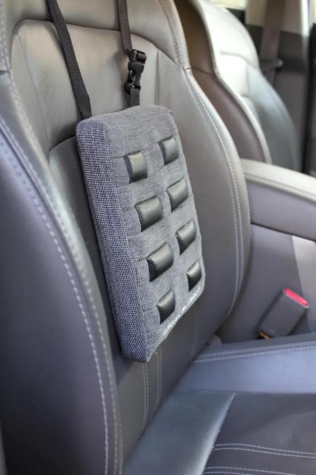 Alt view image 3 of 6 - Gokhale Stretchsit Cushion Lumbar Support for Lower Back Pain & Posture | Portable chair & car seat backrest decompression / traction for lower back, upper back, neck, disc & sciatic pain relief