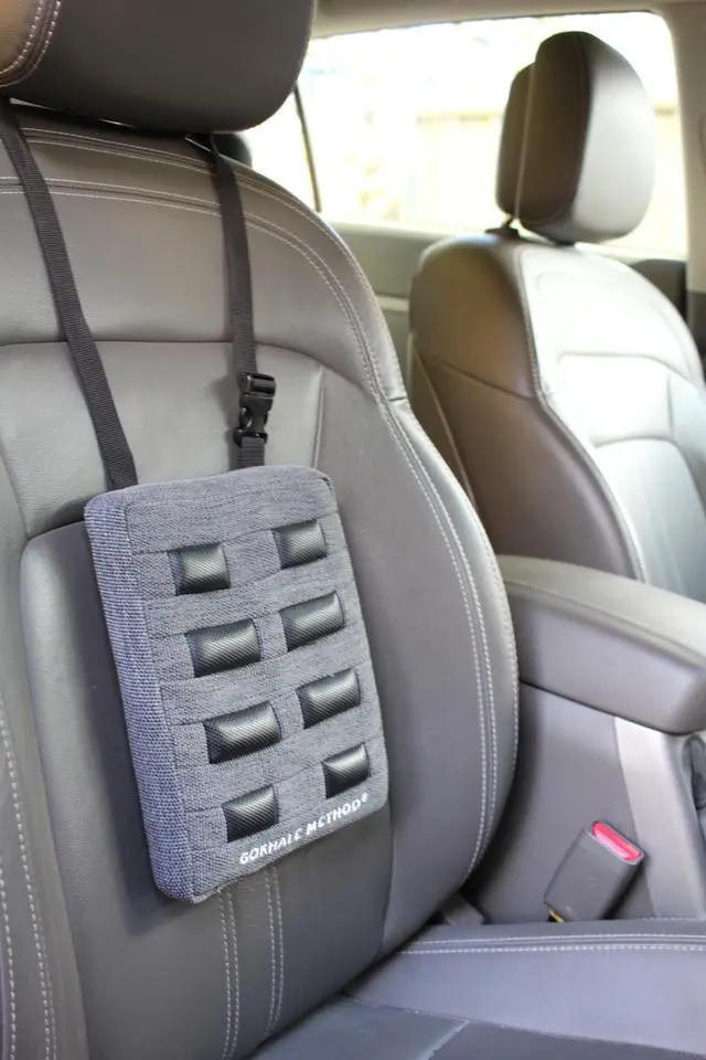 Alt view image 4 of 6 - Gokhale Stretchsit Cushion Lumbar Support for Lower Back Pain & Posture | Portable chair & car seat backrest decompression / traction for lower back, upper back, neck, disc & sciatic pain relief