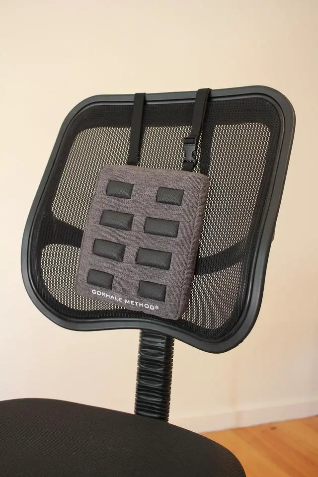 Alt view image 6 of 6 - Gokhale Stretchsit Cushion Lumbar Support for Lower Back Pain & Posture | Portable chair & car seat backrest decompression / traction for lower back, upper back, neck, disc & sciatic pain relief
