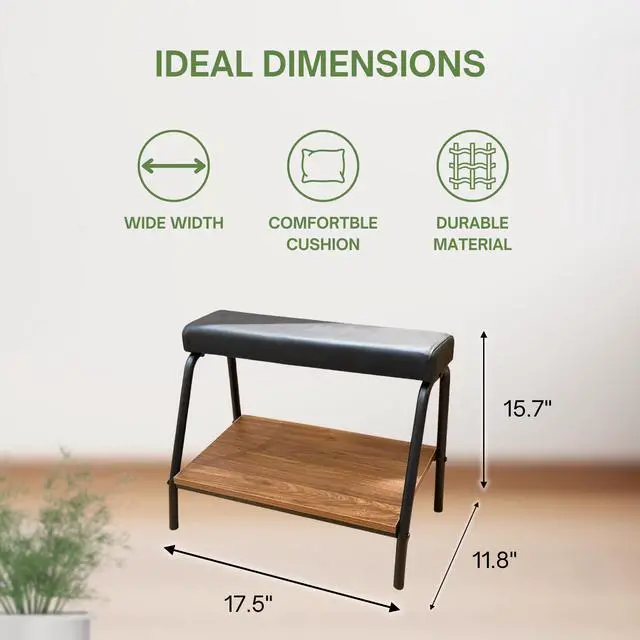 Alt view image 4 of 7 - Double Step Footrest Under Desk Versatile Foot Stool Ottoman for Comfortable Desk Work Office Life (Black)