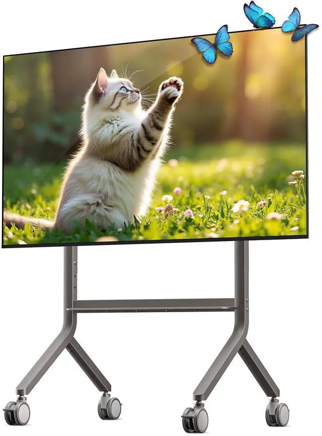 Main image of NB Mobile TV Cart, UL Listed, Rolling TV Stand with Wheels for 65-90 Inch LCD OLED Flat Panel Screen TV or Smart Board, Load up to 150 lbs, Max VESA 900x600mm P100
