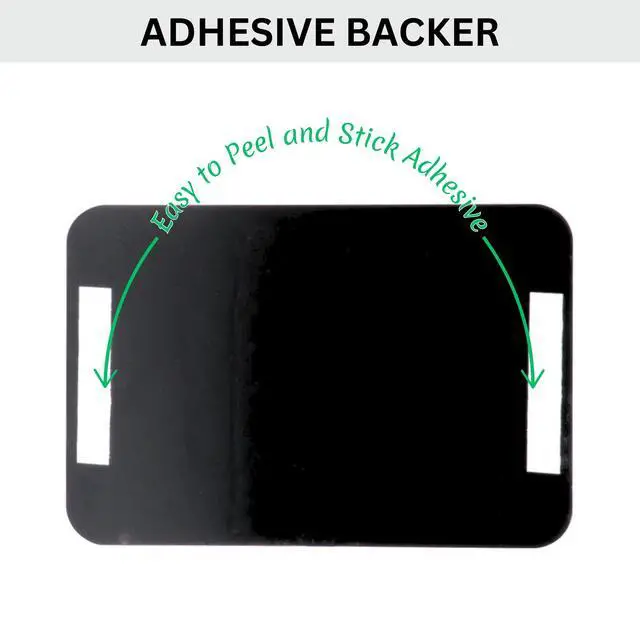Alt view image 3 of 4 - Food Allergy Notice Sign w/Adhesive Back - Durable and Wipe Clean Plastic Sign - 9"X6" - Black and White - Business Restaurant Signage for Food Allergy Warning - 12 PK