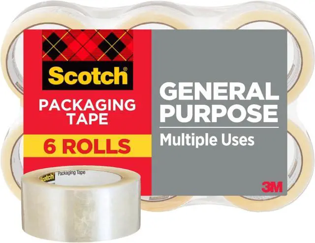 Main image of Shipping Packaging Tape, 1.88" x 54.6 yd, 6 Rolls (3350-6) (Pack of 6)