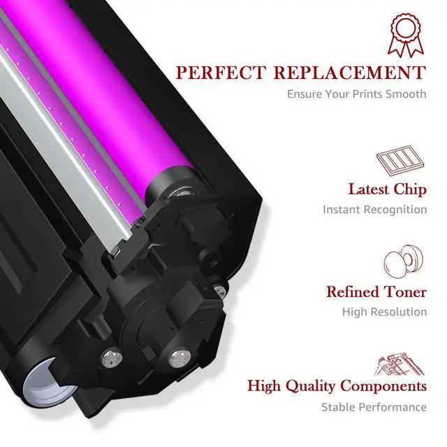 Alt view image 5 of 7 - Compatible Toner-Cartridge Replacement for Canon 054H 054 High Yield CRG-054 for Canon Color ImageClass LBP622Cdw MF644Cdw MF642Cdw MF640C Printer - 4Pack(1B 1C 1M 1Y)