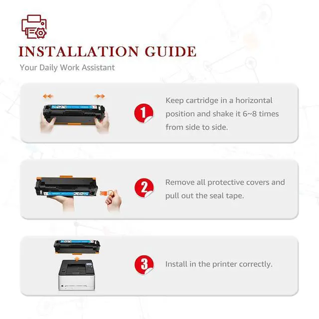 Alt view image 7 of 7 - Compatible Toner-Cartridge Replacement for Canon 054H 054 High Yield CRG-054 for Canon Color ImageClass LBP622Cdw MF644Cdw MF642Cdw MF640C Printer - 4Pack(1B 1C 1M 1Y)