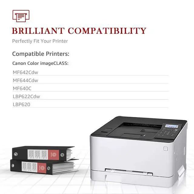 Alt view image 2 of 7 - Compatible Toner-Cartridge Replacement for Canon 054H 054 High Yield CRG-054 for Canon Color ImageClass LBP622Cdw MF644Cdw MF642Cdw MF640C Printer - 4Pack(1B 1C 1M 1Y)
