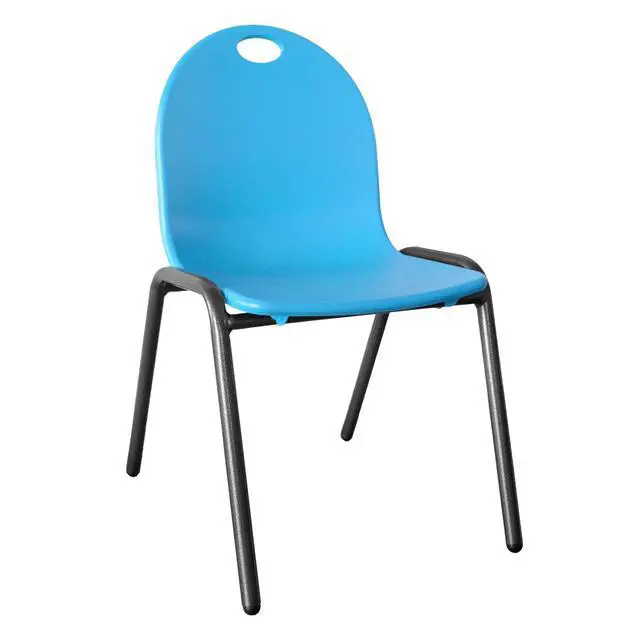 Alt view image 3 of 7 - 12" Kid's Stacking Chairs-4 Pack-Blue