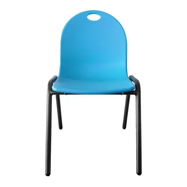 Alt view image 4 of 7 - 12" Kid's Stacking Chairs-4 Pack-Blue