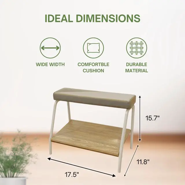 Alt view image 4 of 7 - Double Step Footrest Under Desk Versatile Foot Stool Ottoman for Comfortable Desk Work Office Life (White)