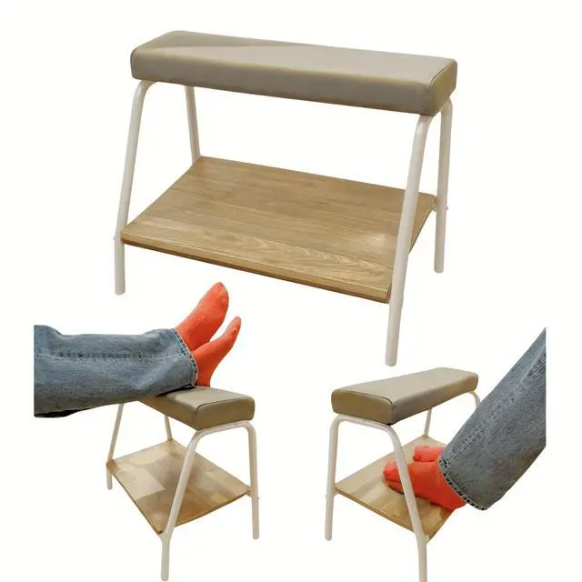 Main image of Double Step Footrest Under Desk Versatile Foot Stool Ottoman for Comfortable Desk Work Office Life (White)