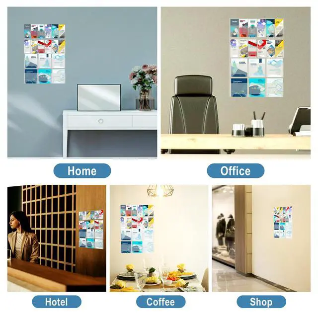Alt view image 7 of 7 - Acrylic Brochure Holder Wall Mount, Magazine and Pamphlet Display, Clear Literature Organizer Rack for 12 Pamphlets and 6 Magazines, Flyer Pamphlet Holder with Business Card Holders and Index Tabs