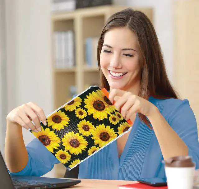 Alt view image 6 of 6 - Bubble Mailer, Self-Sealing and Tear Resistant, Sunflowers, 6" x 10" (074108),Black (Pack of 300)