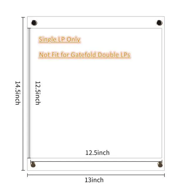 Alt view image 6 of 6 - 3 Pack Clear Acrylic Vinyl Record Album Display Frame for Single LP | Self Adhesive Wall Mount Display Holder, No Drill Frameless 12.5x12.5 Music Album Cover Frame for Wall Art Decor