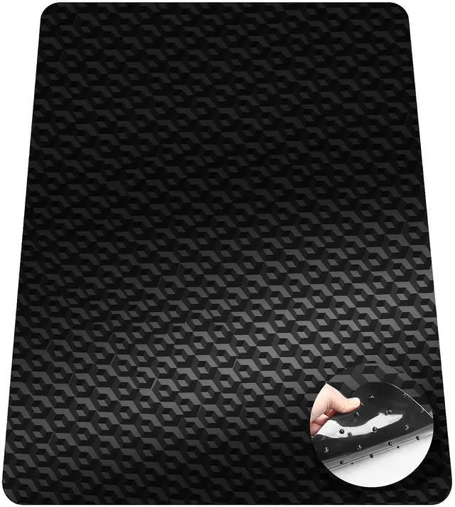 Main image of 46 x 72 Office Chair Mat for Low-Pile Carpet, 2.2 mm Thick Clear Desk Chair Mat with Non-Slip Grips, Large Floor Protector for Low, Flat Carpeted Floors (Black)