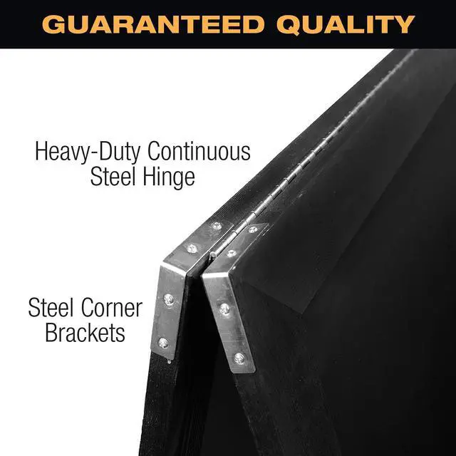 Alt view image 2 of 5 - Sandwich Board Sidewalk Chalkboard Sign: Reinforced, Heavy-Duty/Double Sided/Large 59x27 Chalk Board Standing Sign A-Frame (Black)