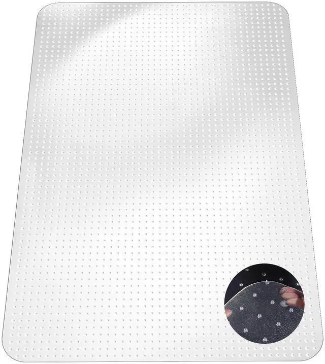 Main image of 46 x 72 Office Chair Mat for Low-Pile Carpet, 2.2 mm Thick Clear Desk Chair Mat with Non-Slip Grips, Large Floor Protector for Low, Flat Carpeted Floors (Clear)