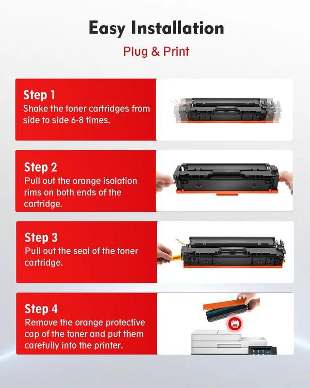 Alt view image 5 of 7 - 067H Toner Cartridge Set 4 Pack for Canon 067 MF656cdw MF656Cdw LBP632Cdw | Compatible for Canon MF656cdw Toner Cartridges, for Color ImageClass MF656Cdw LBP632Cdw MF654Cdw MF653Cdw LBP633Cdw