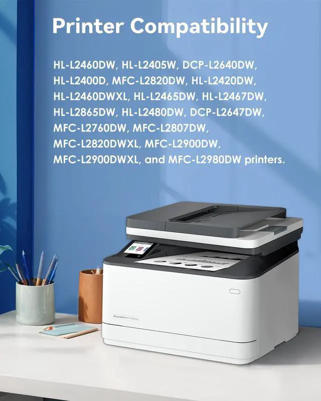 Alt view image 2 of 6 - TN830XL 830XL Toner for Brother Printer DCP-L2640DW HL-L2460DW Replacement for Brother TN-830 XL/V/R TN 830 XL TN-830XL Cartridge MFC-L2820DW HL-L2405W HL-L2400D Printer High Yield (TN830XL 4 Pack)