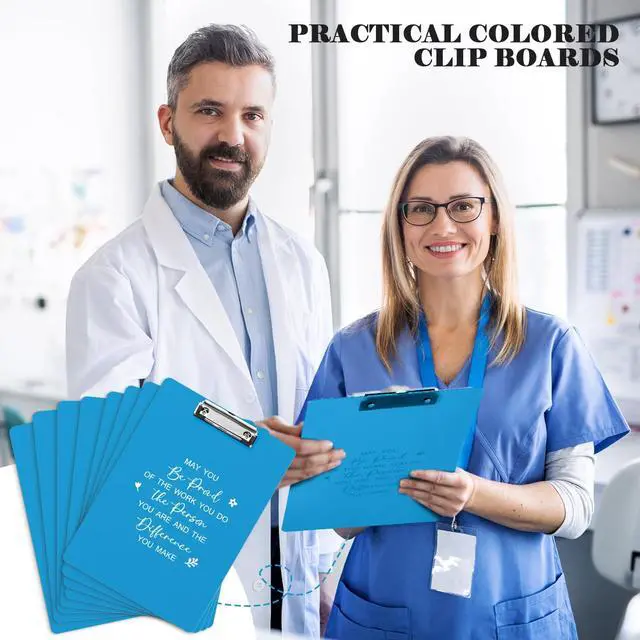 Alt view image 5 of 7 - 48 Pcs Teacher Appreciation Gifts Plastic Clip Boards,Be Proud | Back to School Colored Inspirational Clear Clipboards, Low Profile Clip, Office Standard A4 Letter Size, for Team Staff