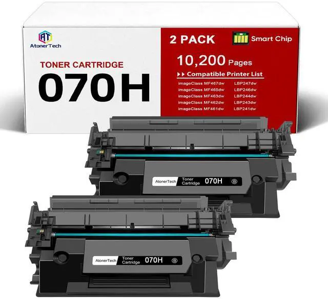 Main image of 070H 070 high Yield Toner Cartridge Compatible Replacement for Canon 070H 070 CRG-070 Toner Cartridge with Canon imageCLASS MF465dw MF462dw LBP247dw LBP246dw Printer Ink | 20400 Page (2-Pack)