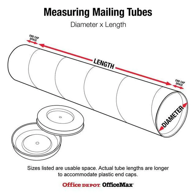 Alt view image 2 of 4 - Shipping Tubes 3"L x 24"W, 24-Pack | Cardboard Mailing Tube for Packing, Shipping and Mailing 324
