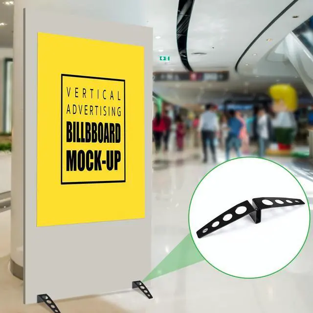 Alt view image 6 of 6 - 4 Pcs Heavy Duty Iron Spider Feet Sign Holder 13.4" Medium Floor Standing Display Base Spider for Rigid Foam Board Large Poster Stand Board Stores Advertising Events