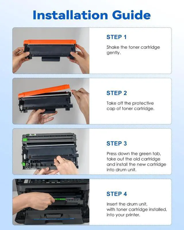 Alt view image 5 of 6 - TN830XL 830XL Toner for Brother Printer DCP-L2640DW HL-L2460DW Replacement for Brother TN-830 XL/V/R TN 830 XL TN-830XL Cartridge MFC-L2820DW HL-L2405W HL-L2400D Printer High Yield (TN830XL 4 Pack)
