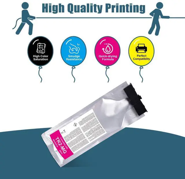 Alt view image 2 of 7 - Compatible TR2 Ink Cartridge Replacement for Roland TrueVIS TR2 Ink TR2-MG for TrueVIS SG-540 SG2-540 SG2-640 SG3-540 VG-540 VG-640 VG2-540 VG2-640 VG3-540 VG3-640 Printers (1 Magenta, 500ML)